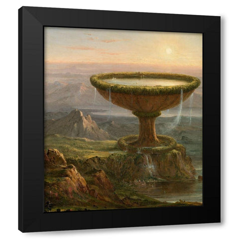 The Titans Goblet Black Modern Wood Framed Art Print by Cole, Thomas