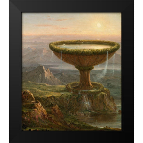 The Titans Goblet Black Modern Wood Framed Art Print by Cole, Thomas