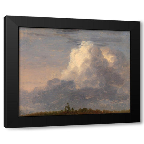 Clouds Black Modern Wood Framed Art Print with Double Matting by Cole, Thomas