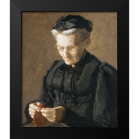 Mrs. Mary Arthur Black Modern Wood Framed Art Print by Eakins, Thomas