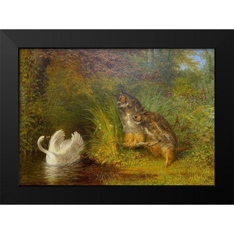 Susanna and the Elders Black Modern Wood Framed Art Print by Beard, William Holbrook