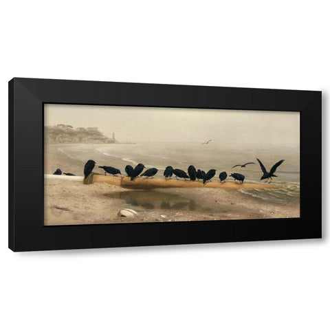 The Wreckers Black Modern Wood Framed Art Print with Double Matting by Beard, William Holbrook