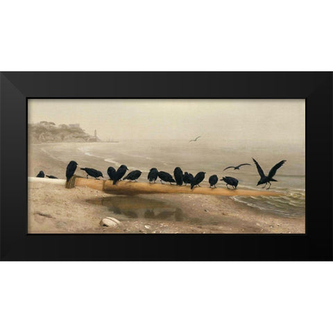 The Wreckers Black Modern Wood Framed Art Print by Beard, William Holbrook