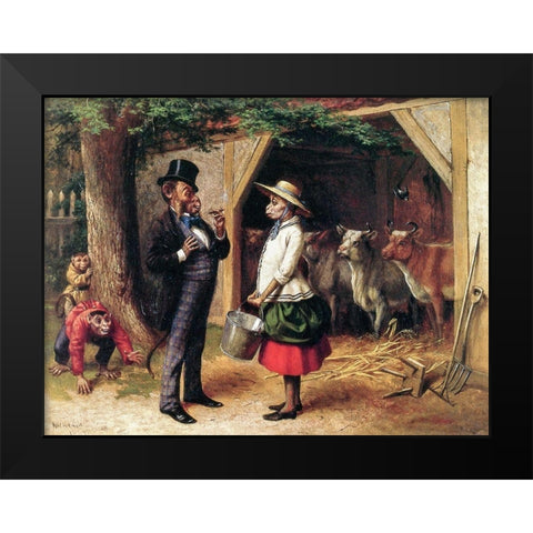 Whos Afraid Black Modern Wood Framed Art Print by Beard, William Holbrook