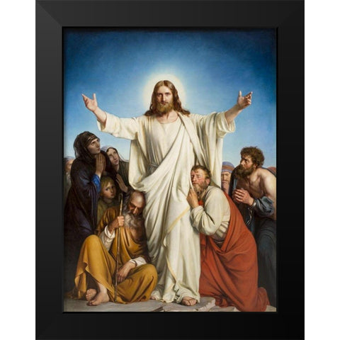 Consolator Black Modern Wood Framed Art Print by Bloch, Carl