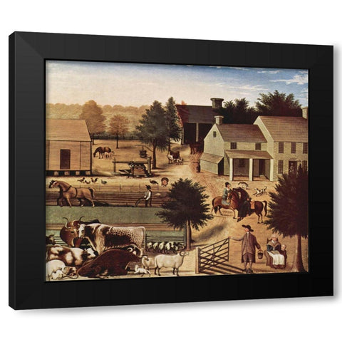 Das Anwesen von David Twining Black Modern Wood Framed Art Print by Hicks, Edward