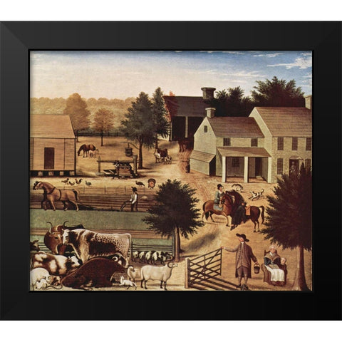 Das Anwesen von David Twining Black Modern Wood Framed Art Print by Hicks, Edward