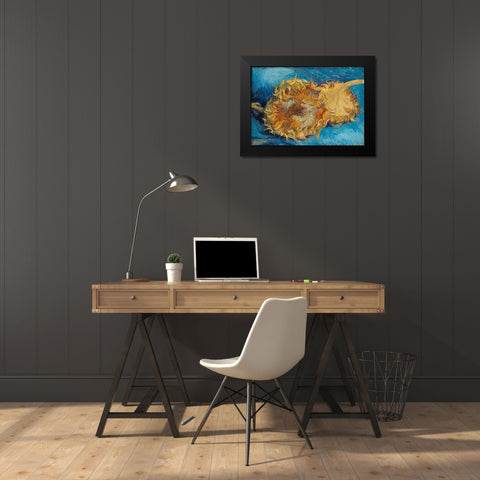 Sunflowers (1887) Black Modern Wood Framed Art Print by Van Gogh, Vincent