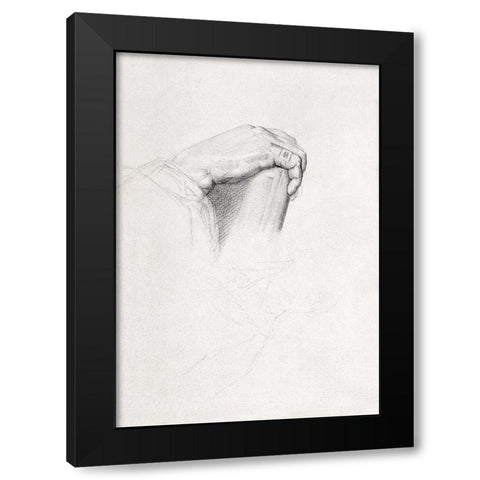The Hand of Poussin, After Ingres Black Modern Wood Framed Art Print by Seurat, Georges