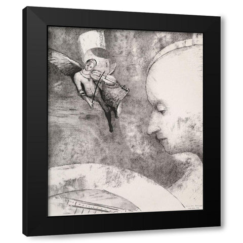 The Celestial Art Black Modern Wood Framed Art Print by Redon, Odilon