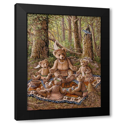 The Story Teller Black Modern Wood Framed Art Print with Double Matting by Kruskamp, Janet