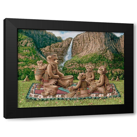 Basket Weavers Black Modern Wood Framed Art Print with Double Matting by Kruskamp, Janet