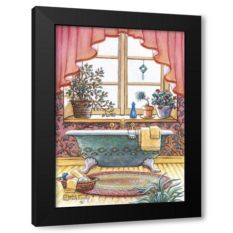 Vintage Bathtub I Black Modern Wood Framed Art Print with Double Matting by Kruskamp, Janet