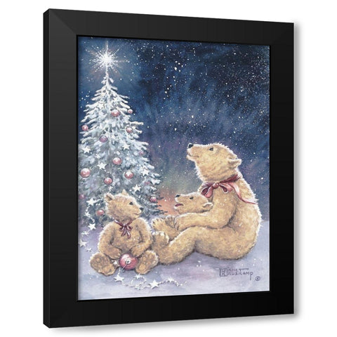 Snow Bears II Black Modern Wood Framed Art Print by Kruskamp, Janet