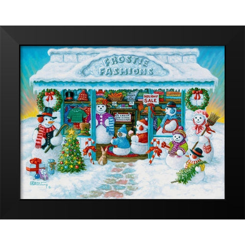 Frostie Fashions Black Modern Wood Framed Art Print by Kruskamp, Janet
