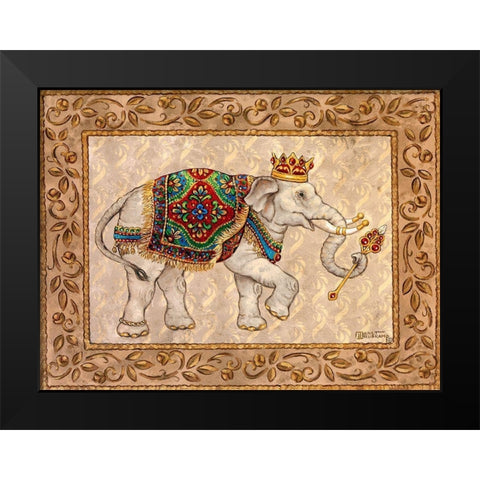 Royal Elephant I Black Modern Wood Framed Art Print by Kruskamp, Janet