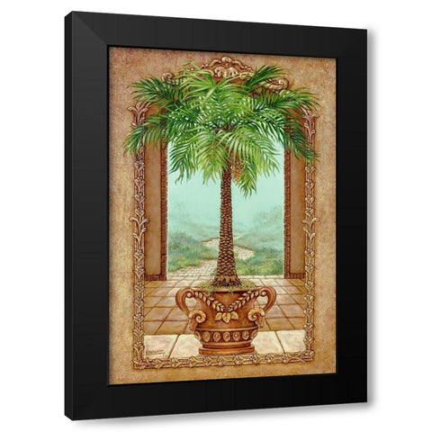 Classical Palm Tree Black Modern Wood Framed Art Print with Double Matting by Kruskamp, Janet