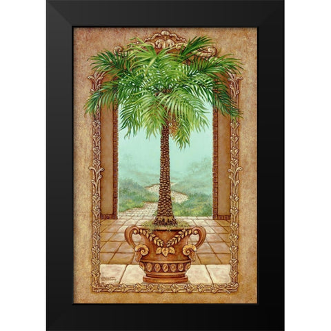 Classical Palm Tree Black Modern Wood Framed Art Print by Kruskamp, Janet