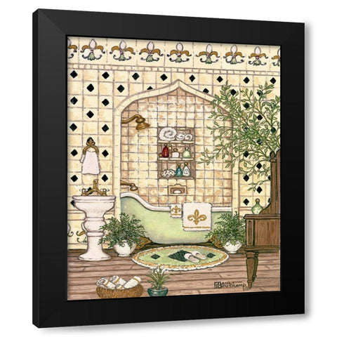 Elegant Bath III Black Modern Wood Framed Art Print by Kruskamp, Janet