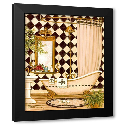 Elegant Bath I Black Modern Wood Framed Art Print with Double Matting by Kruskamp, Janet