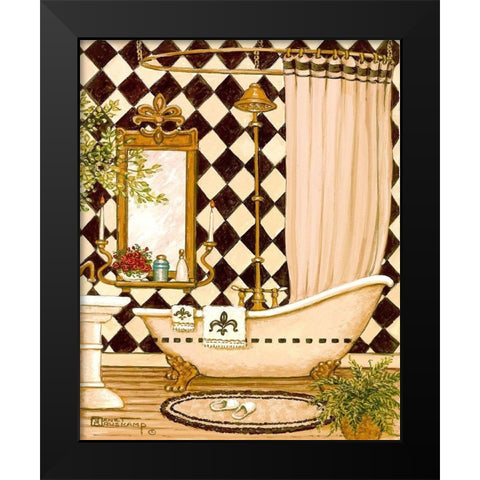 Elegant Bath I Black Modern Wood Framed Art Print by Kruskamp, Janet