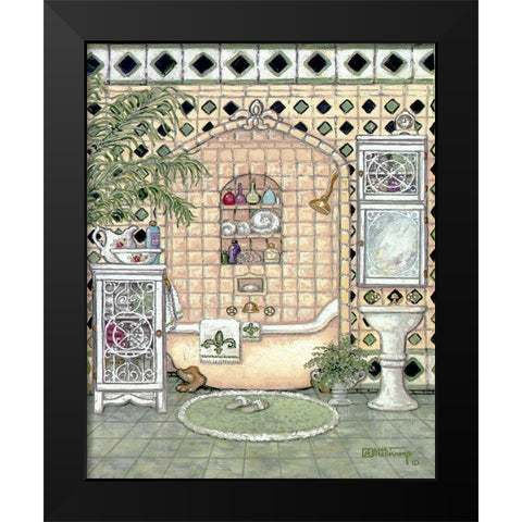 Elegant Bath VI Black Modern Wood Framed Art Print by Kruskamp, Janet
