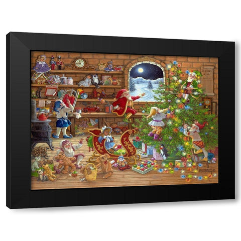 Countdown to Christmas Black Modern Wood Framed Art Print by Kruskamp, Janet