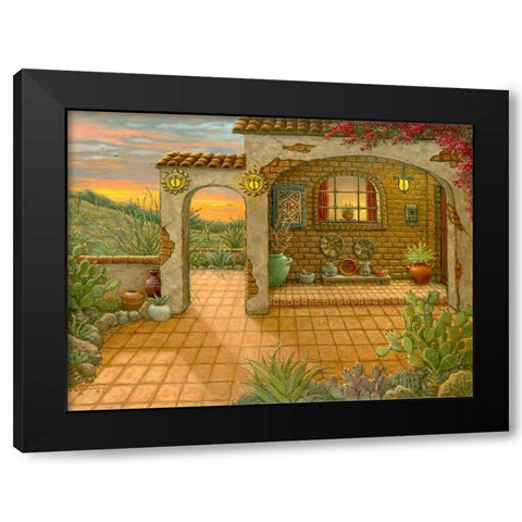South West Sunset Black Modern Wood Framed Art Print with Double Matting by Kruskamp, Janet