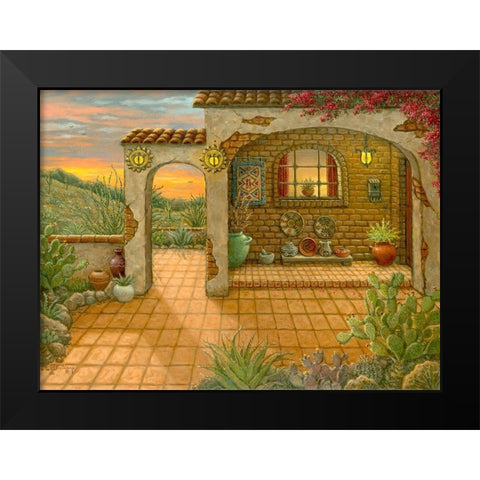 South West Sunset Black Modern Wood Framed Art Print by Kruskamp, Janet
