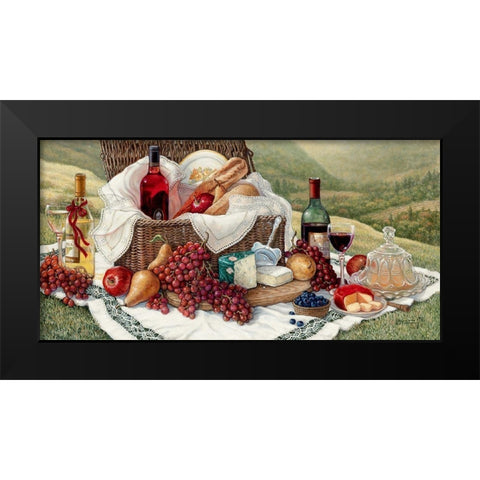 Tuscan Picnic Black Modern Wood Framed Art Print by Kruskamp, Janet