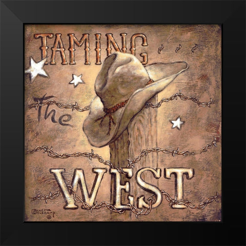 Taming the West Black Modern Wood Framed Art Print by Kruskamp, Janet