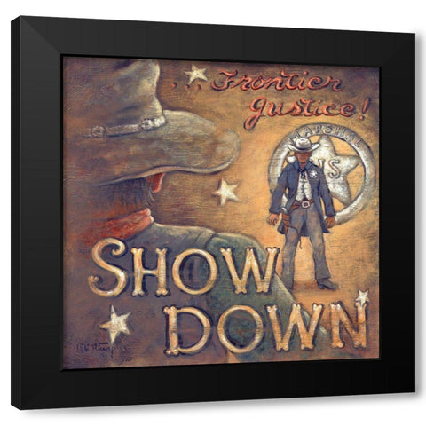 Show Down Black Modern Wood Framed Art Print with Double Matting by Kruskamp, Janet