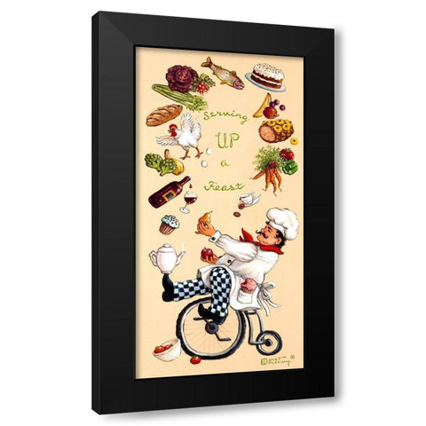 Serving Up A Feast Black Modern Wood Framed Art Print by Kruskamp, Janet