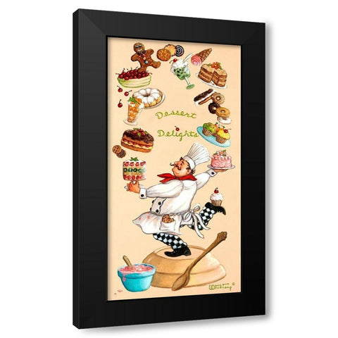 Dessert Delights Black Modern Wood Framed Art Print with Double Matting by Kruskamp, Janet