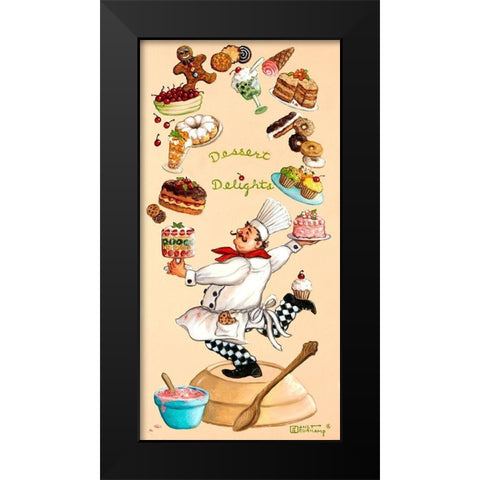 Dessert Delights Black Modern Wood Framed Art Print by Kruskamp, Janet