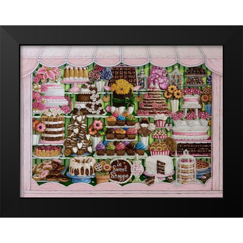 Sweet Shoppe Black Modern Wood Framed Art Print by Kruskamp, Janet