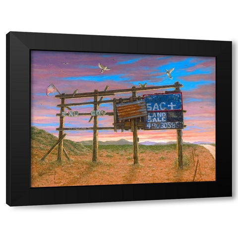 Desert Sentinel Black Modern Wood Framed Art Print by Kruskamp, Janet