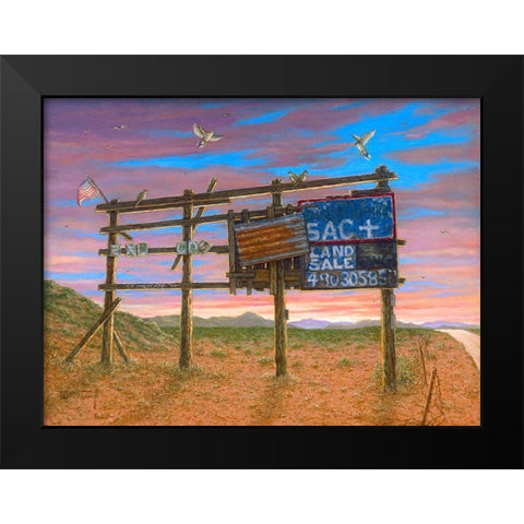 Desert Sentinel Black Modern Wood Framed Art Print by Kruskamp, Janet