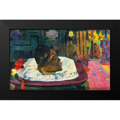 The Royal End Black Modern Wood Framed Art Print by Gauguin, Paul