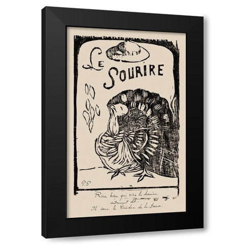Le sourire Journal mechant, Mar 1900 Black Modern Wood Framed Art Print with Double Matting by Gauguin, Paul