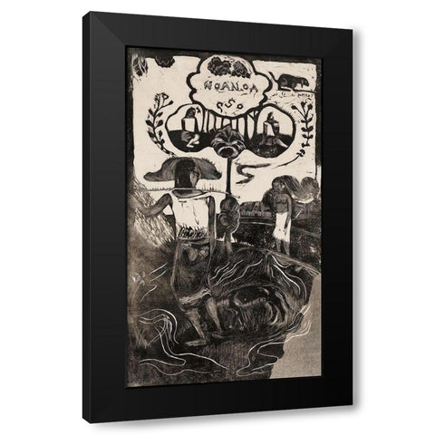 Fragrant (Noa noa) Black Modern Wood Framed Art Print with Double Matting by Gauguin, Paul