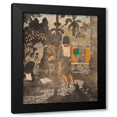 Fragrant (Noa noa) Black Modern Wood Framed Art Print by Gauguin, Paul