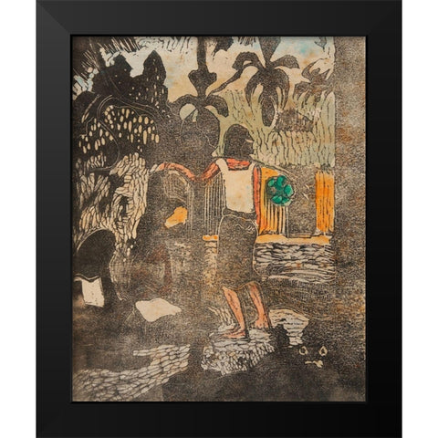 Fragrant (Noa noa) Black Modern Wood Framed Art Print by Gauguin, Paul