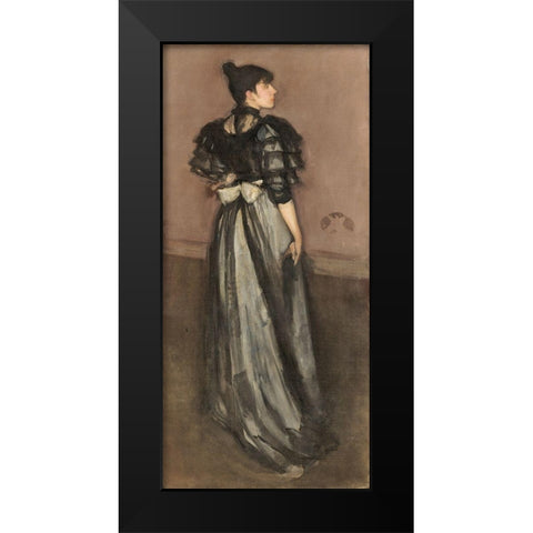 Mother of Pearl and Silver, The Andalusian Black Modern Wood Framed Art Print by Whistler, James McNeill