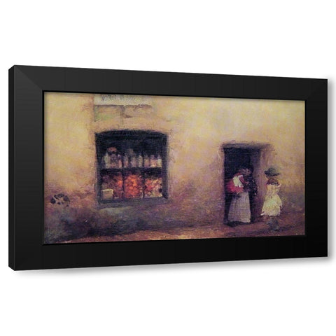 An Orange Note Black Modern Wood Framed Art Print with Double Matting by Whistler, James McNeill