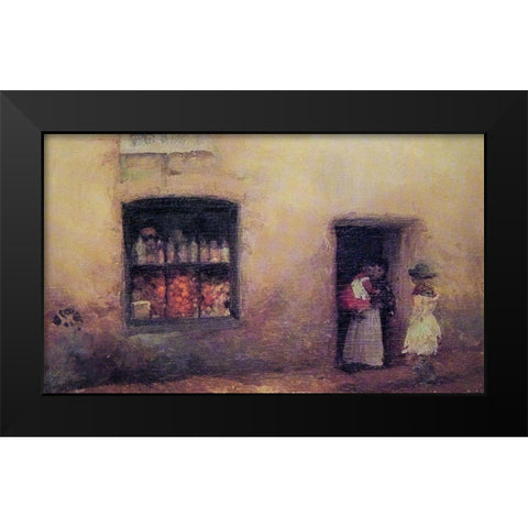An Orange Note Black Modern Wood Framed Art Print by Whistler, James McNeill