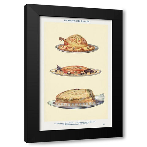 Chaudfroid Dished Black Modern Wood Framed Art Print by Mrs. Beeton''s Book of Household Management