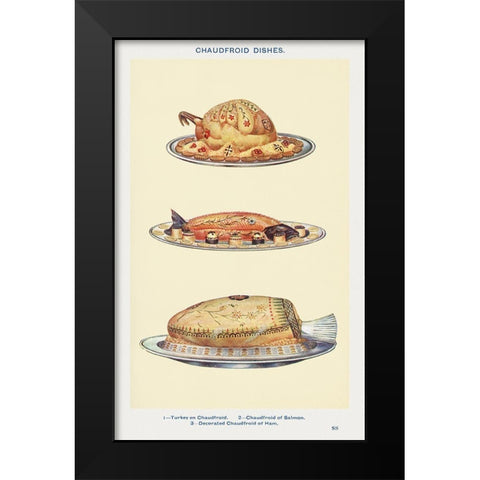 Chaudfroid Dished Black Modern Wood Framed Art Print by Mrs. Beeton''s Book of Household Management