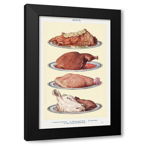 Joints Black Modern Wood Framed Art Print with Double Matting by Mrs. Beeton''s Book of Household Management