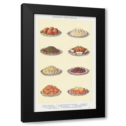 Vegetables II Black Modern Wood Framed Art Print with Double Matting by Mrs. Beeton''s Book of Household Management